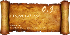 Olajos Gábor névjegykártya