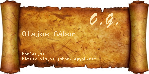 Olajos Gábor névjegykártya