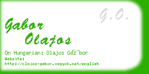gabor olajos business card